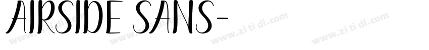 Airside Sans字体转换